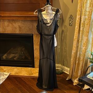 Gorgeous Black Sheer Maxi Slip Dress